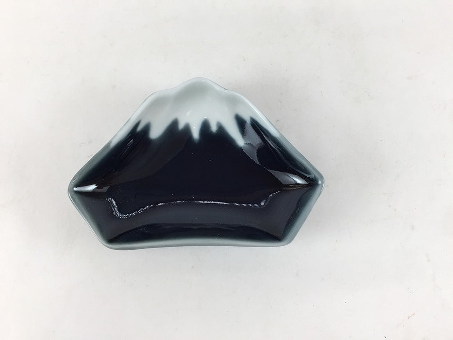 富士山型手塩皿　冠雪(赤/藍)　8cm　有田焼(j.R)