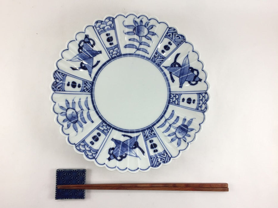 【SALE】芙蓉手　21cm　菊型皿　有田焼【訳あり】