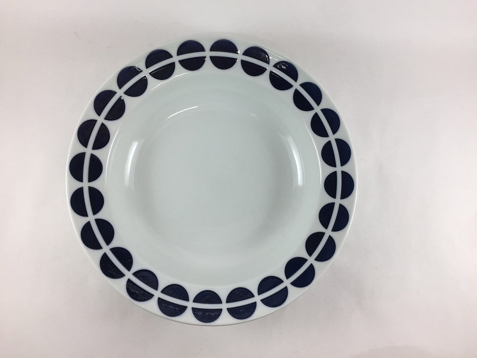 【SALE】25cmリムボウル　コインドット(ホワイト/グレー/ピンク/ブルー)　波佐見焼 【訳あり】