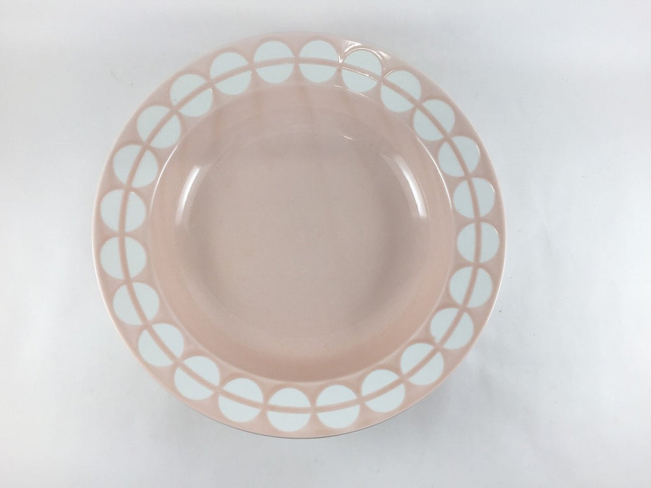 【SALE】25cmリムボウル　コインドット(ホワイト/グレー/ピンク/ブルー)　波佐見焼 【訳あり】