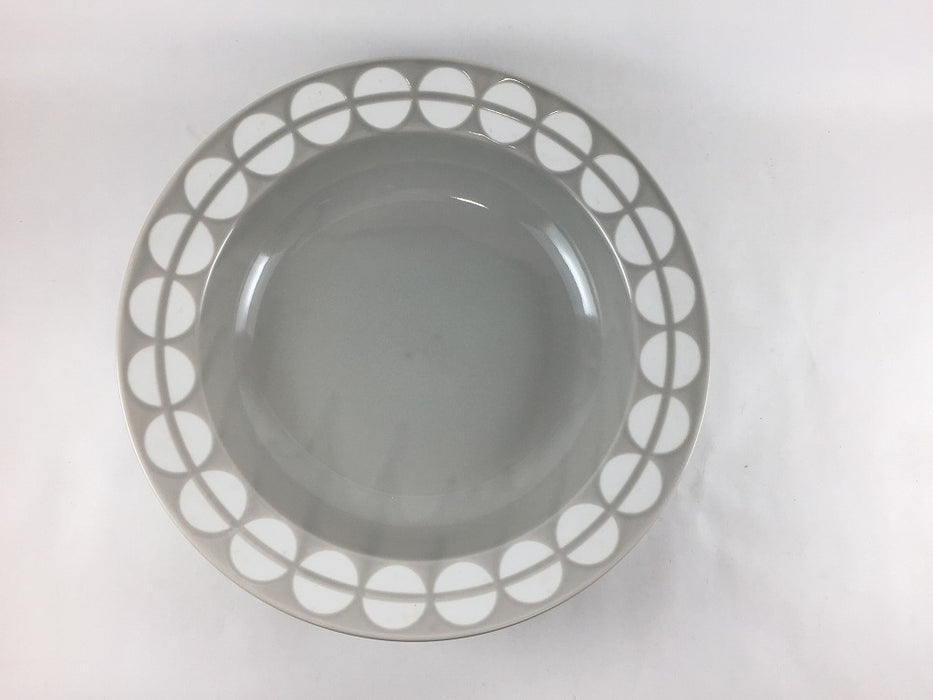 【SALE】25cmリムボウル　コインドット(ホワイト/グレー/ピンク/ブルー)　波佐見焼 【訳あり】