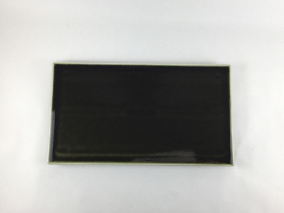 濃オリベ　24cm長角皿　三川内焼(j.R)