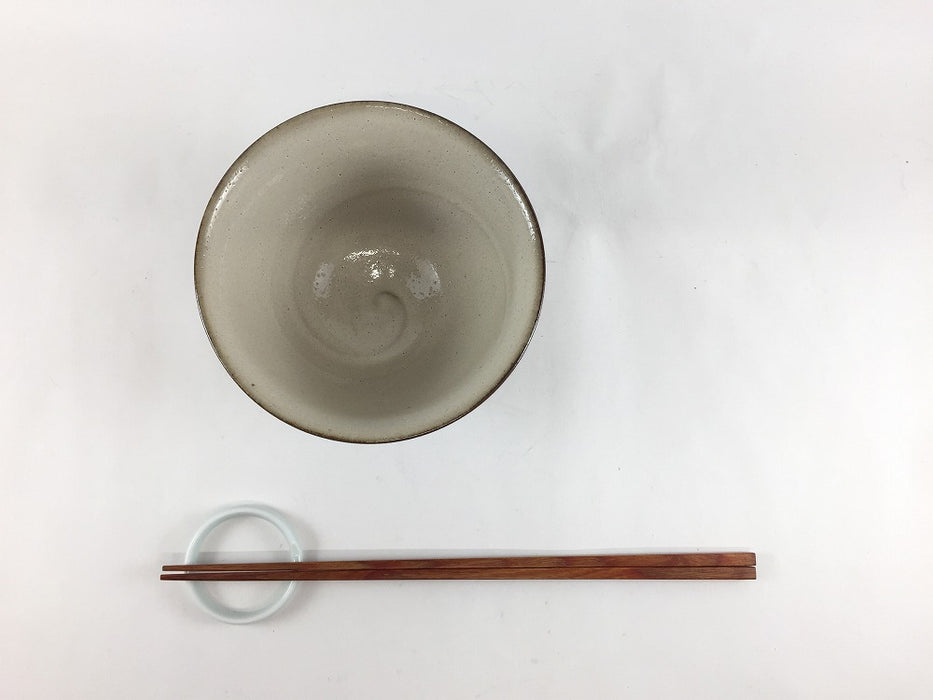 115茶碗　(白化粧赤刷毛)15cm　波佐見焼(j.R)