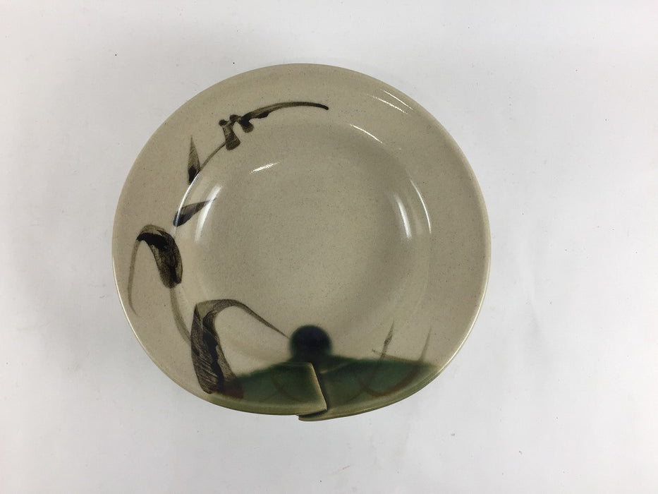 【SALE】切合せ向　織部芦絵　15cm　有田焼【訳あり】