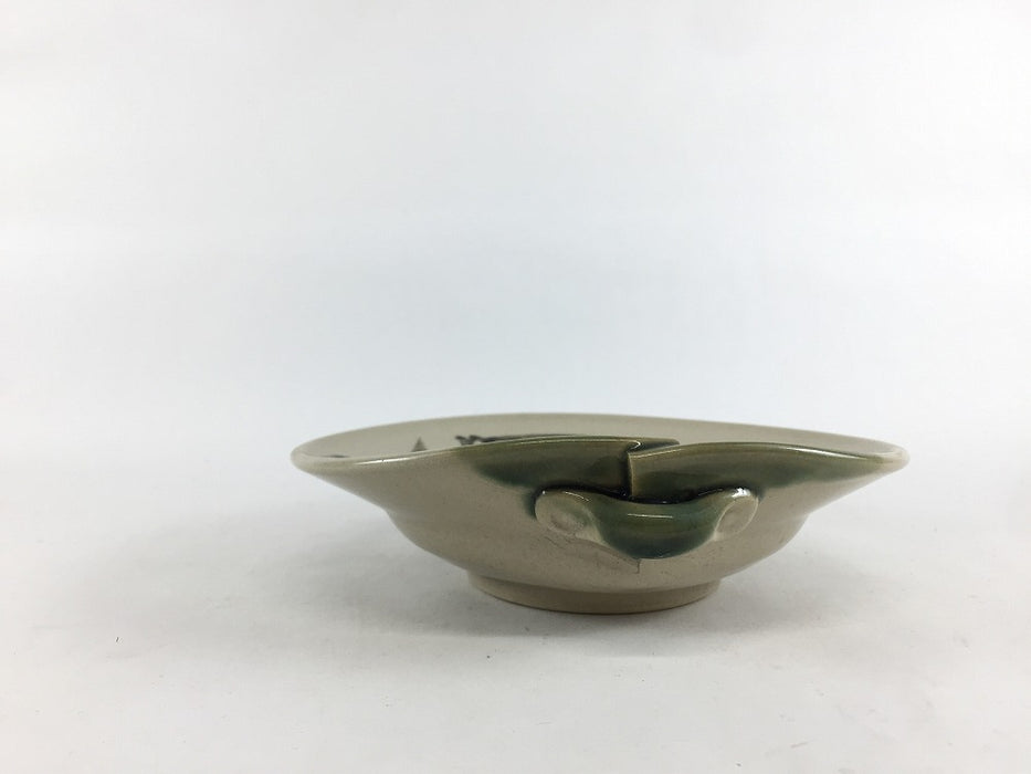 【SALE】切合せ向　織部芦絵　15cm　有田焼【訳あり】