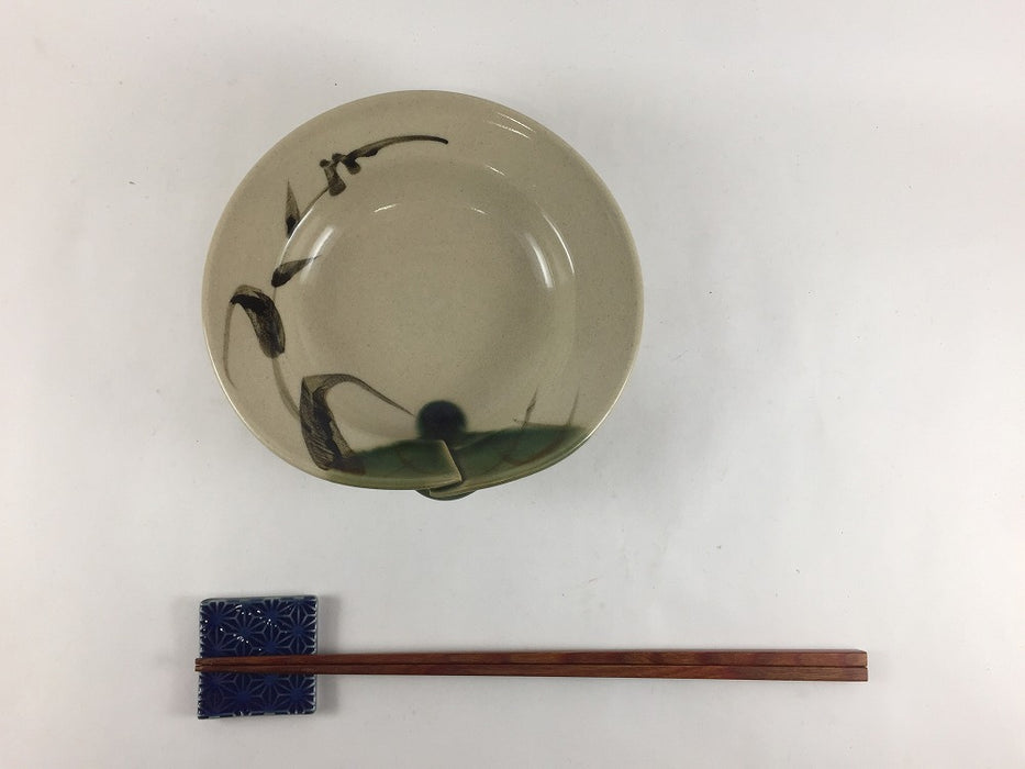 【SALE】切合せ向　織部芦絵　15cm　有田焼【訳あり】