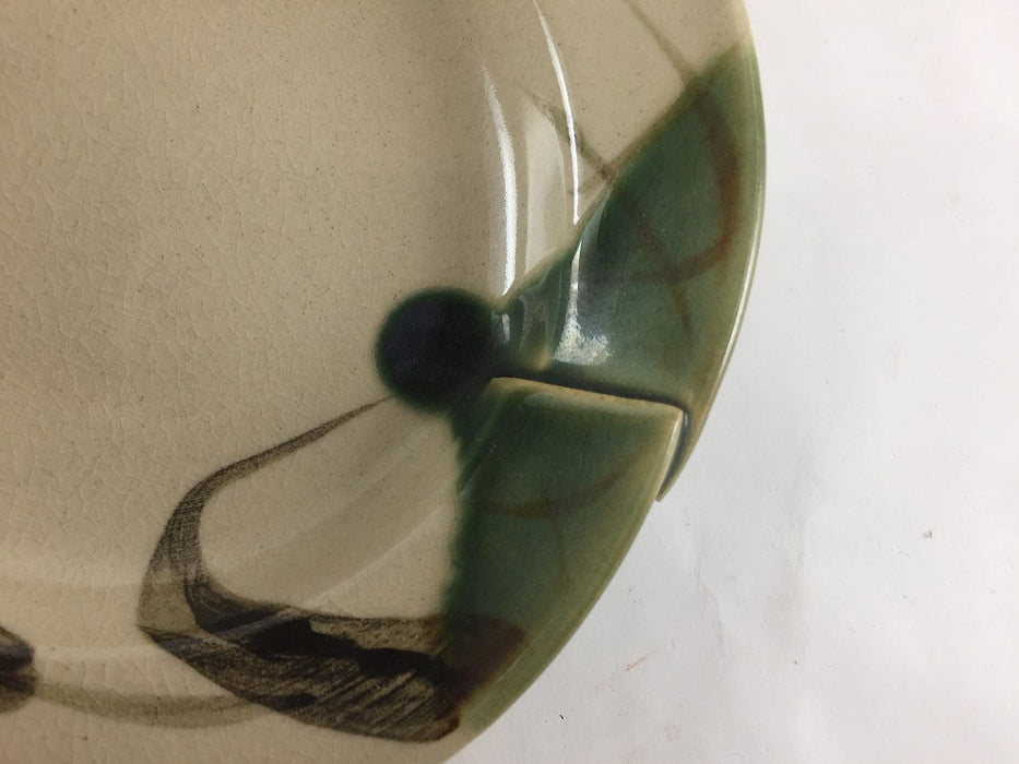 【SALE】切合せ向　織部芦絵　15cm　有田焼【訳あり】