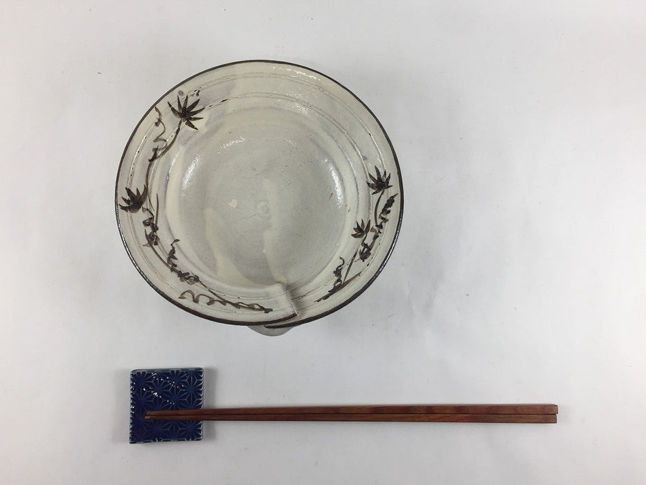 【SALE】手/切合せ小向　粉引鉄絵　15cm　有田焼【訳あり】