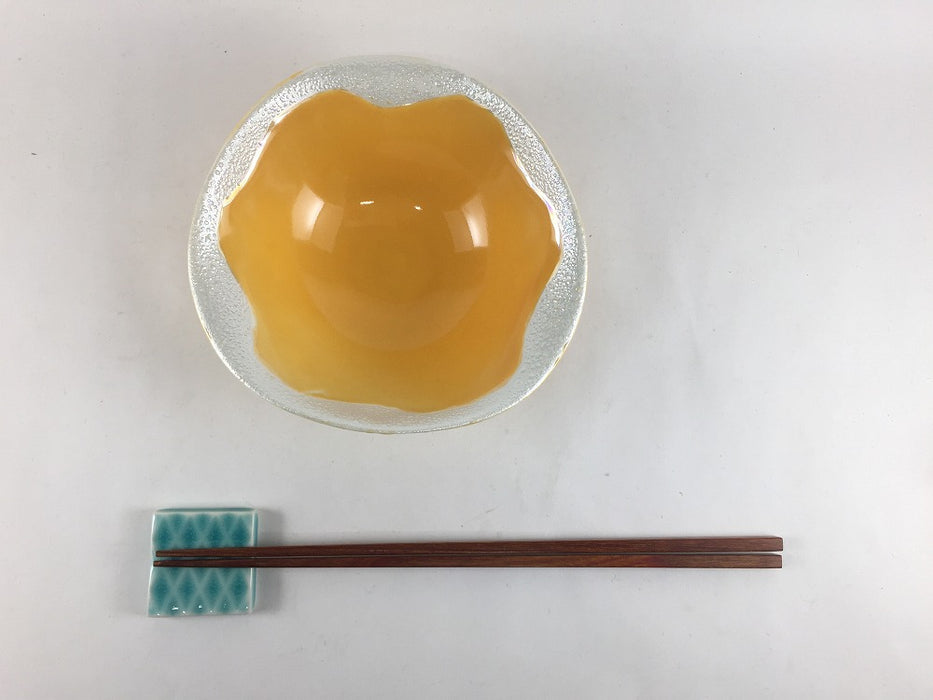 【SALE】波小鉢　黄.光彩　13.5cm　有田焼【訳あり】