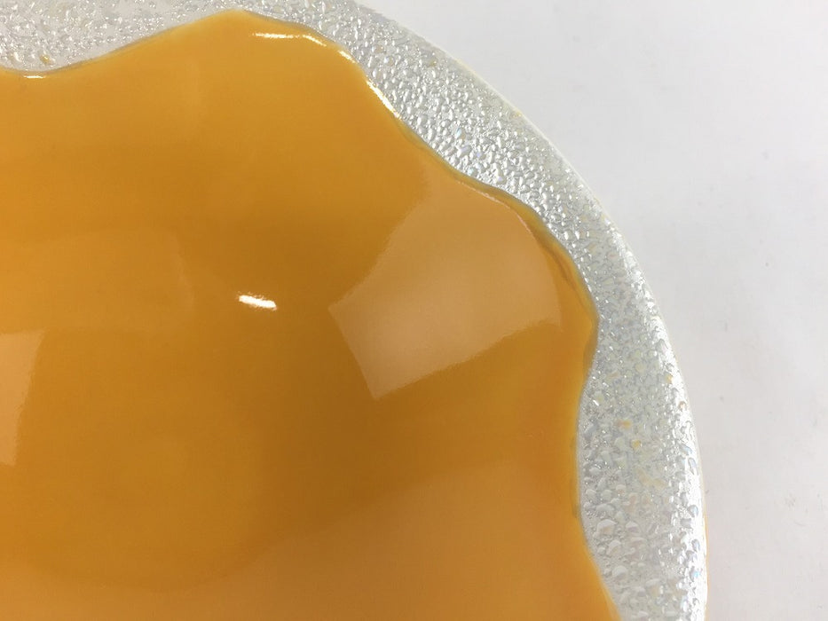 【SALE】波小鉢　黄.光彩　13.5cm　有田焼【訳あり】