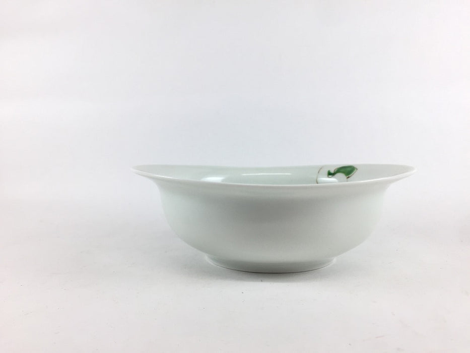 【SALE】15cm楕円ボール　(緑唐草)　波佐見焼【訳あり】