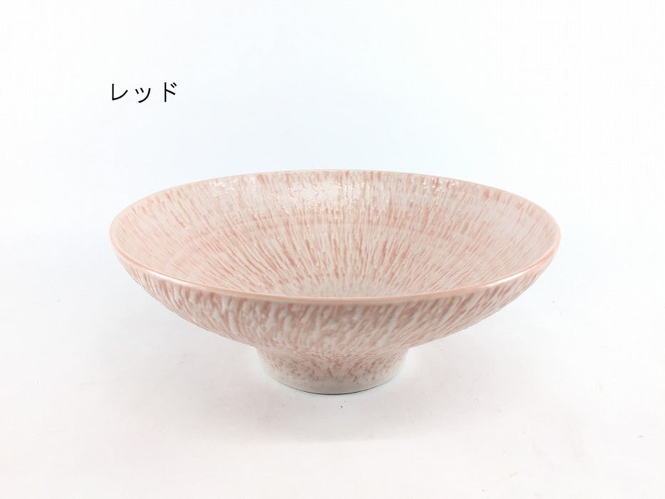 さざなみ　ボウル　(レッド/ピンク/グリーン/ブルー/ベージュ)　15.5cm　波佐見焼 (j.R)