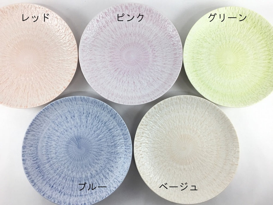 さざなみ　5寸皿　(レッド/ピンク/グリーン/ブルー/ベージュ)　15.5cm　波佐見焼 (j.R)