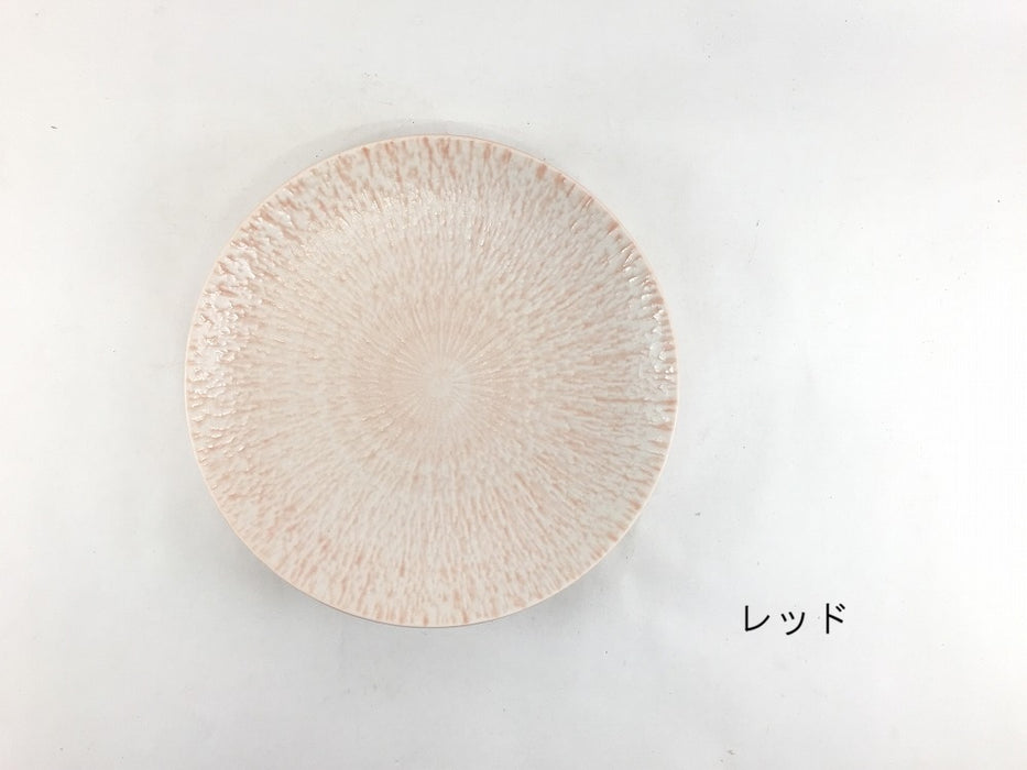 さざなみ　5寸皿　(レッド/ピンク/グリーン/ブルー/ベージュ)　15.5cm　波佐見焼 (j.R)