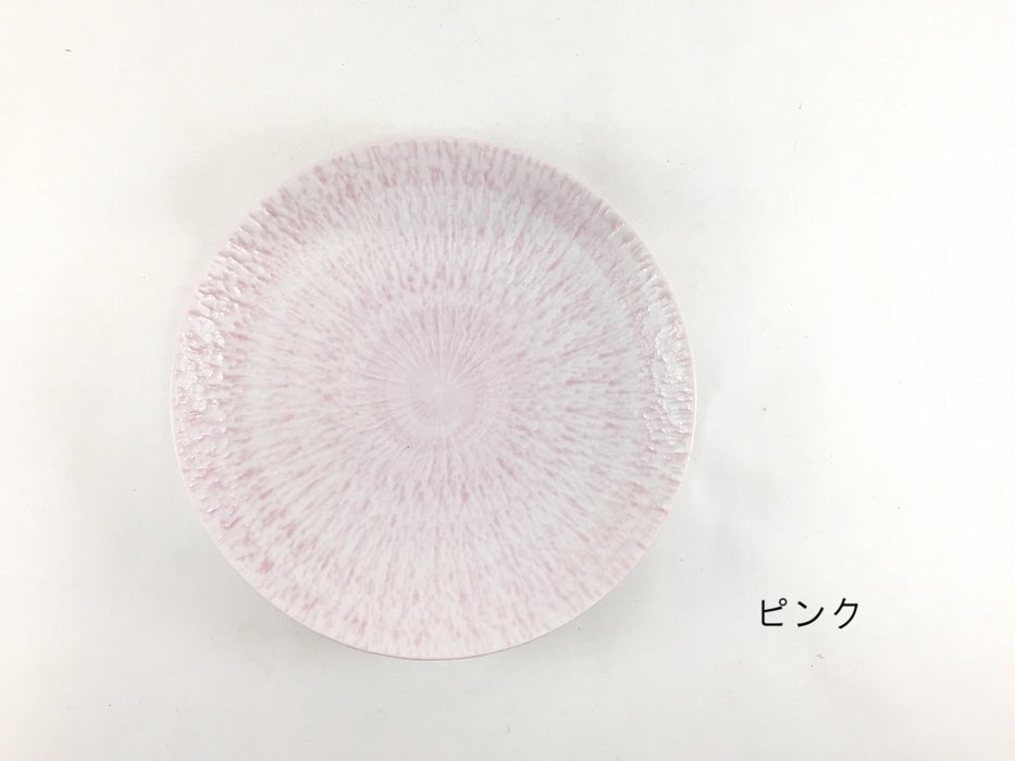 さざなみ　5寸皿　(レッド/ピンク/グリーン/ブルー/ベージュ)　15.5cm　波佐見焼 (j.R)