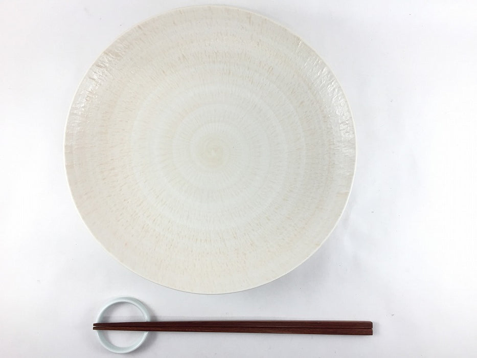 さざなみ　7寸皿　(レッド/ピンク/グリーン/ブルー/ベージュ)　23cm　波佐見焼 (j.R)