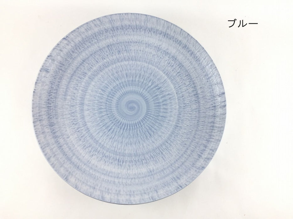 さざなみ　7寸皿　(レッド/ピンク/グリーン/ブルー/ベージュ)　23cm　波佐見焼 (j.R)