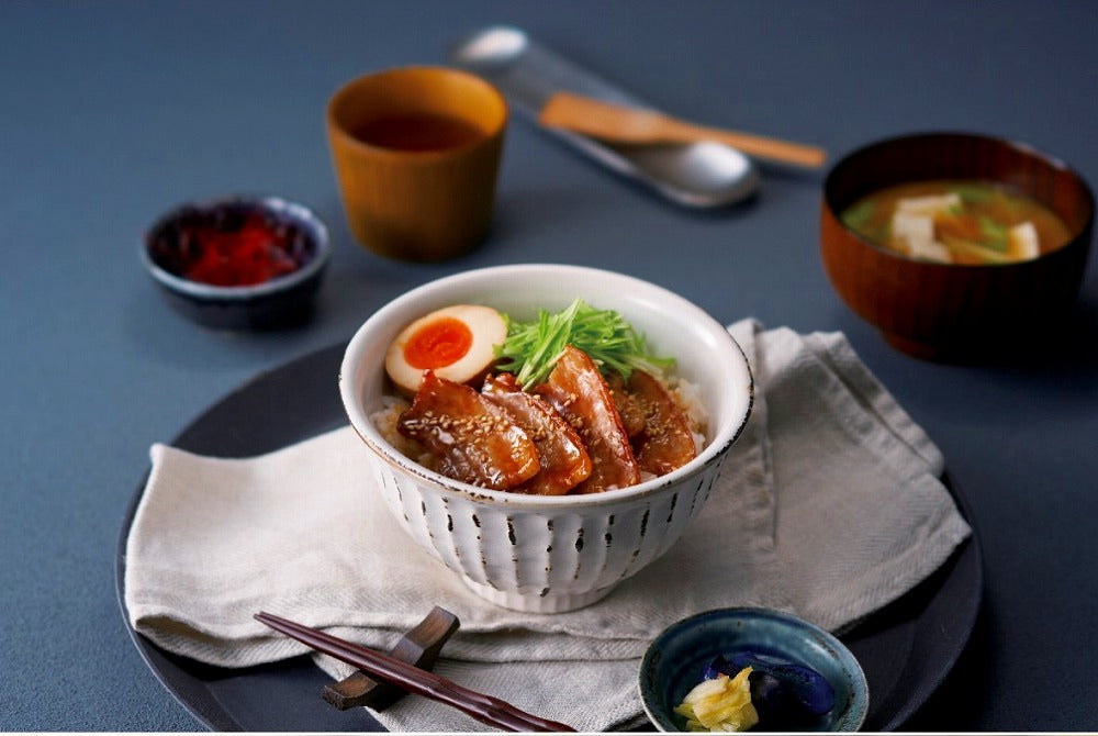 根来(ネゴロ)　しのぎ飯碗　11.5cm　美濃焼 (j.R)