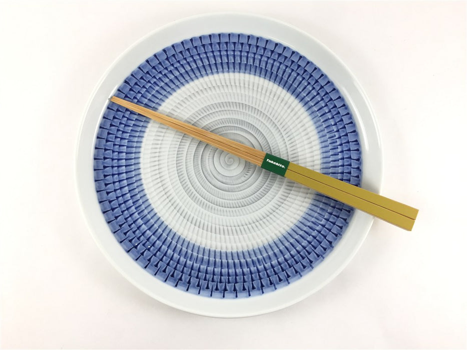 【皿/プレート/中皿】色染流し21cm丸プレート　(赤/青/グリーン/パープル/トルコブルー) 　波佐見焼(j.R)