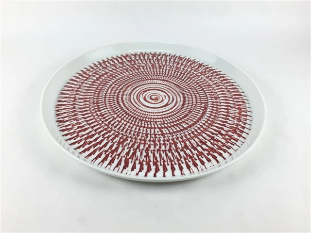 【皿/プレート/中皿】210丸皿.トチリ(青 /赤 /グレー) 波佐見焼