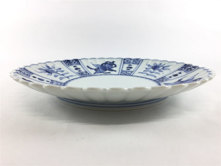 芙蓉手　21cm　菊型皿　有田焼(j.R)