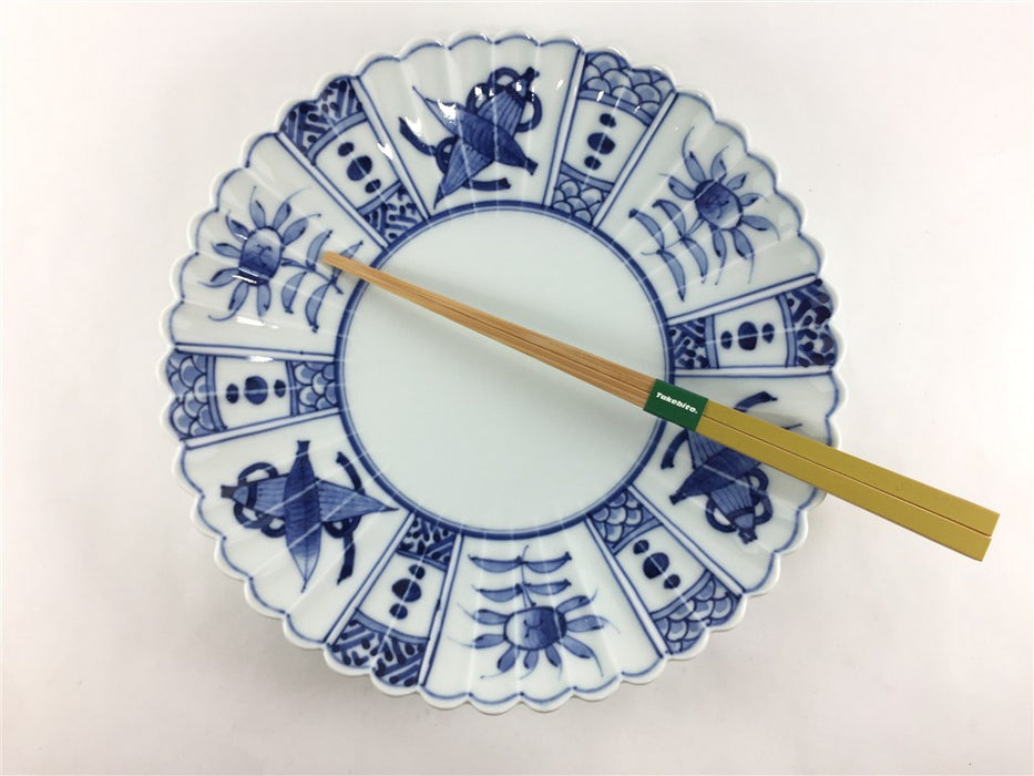 芙蓉手　21cm　菊型皿　有田焼(j.R)