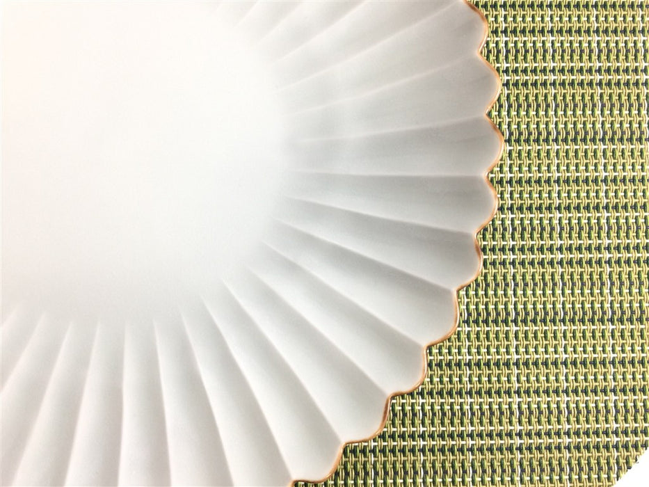 渕サビ　21cm　菊型皿　有田焼(j.R)