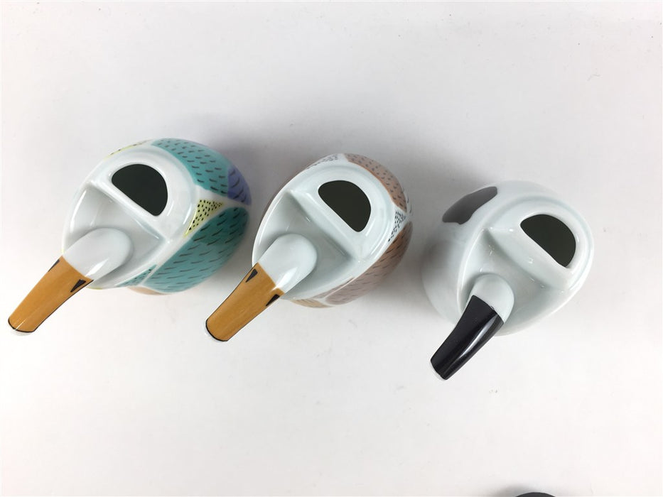 有田焼 錦ミニ汁次 (ふくら雀/川蝉形/赤ちゃんペンギン) 60cc 7.5cm