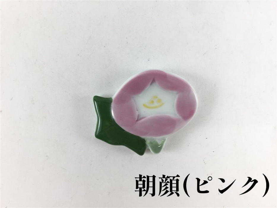 有田焼.箸置　かき氷(赤蜜/青蜜/黄蜜)/ 朝顔(青/紫/ピンク)/ うちわ (j.R)