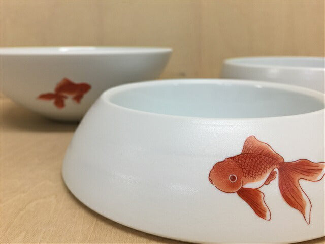 玉重(金魚)　16cm　有田焼【珠型三段重】