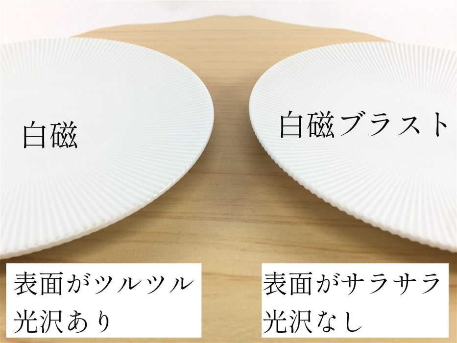 有田焼 李荘窯 白磁 鎬皿 15cm (j.R)
