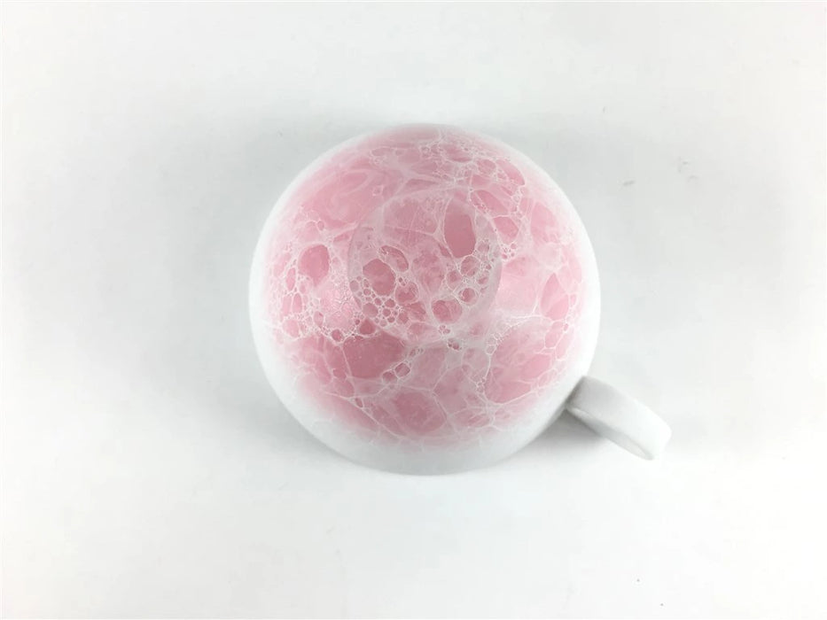 珈琲碗皿(190cc)　ES白泡(ブルー/ピンク)　有田焼