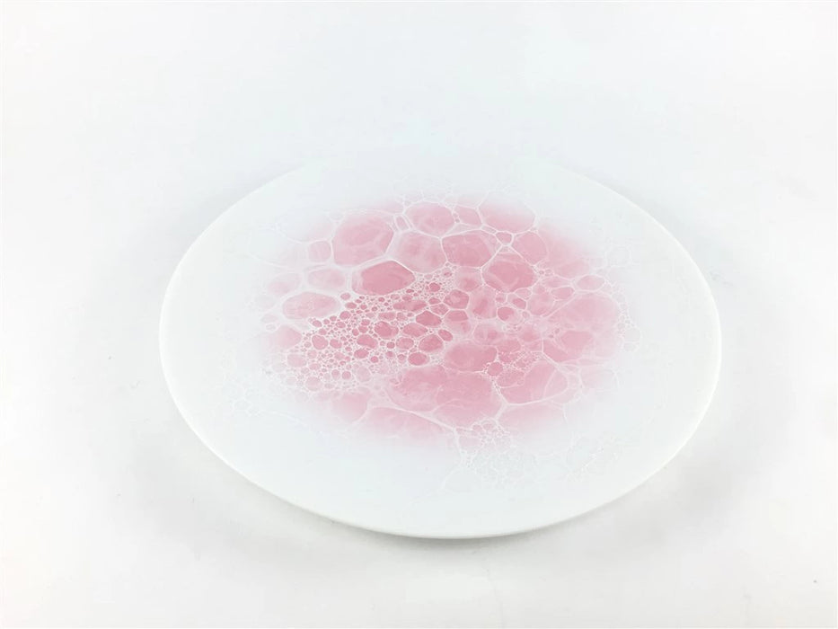 珈琲碗皿(190cc)　ES白泡(ブルー/ピンク)　有田焼