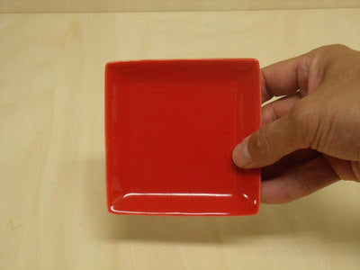 【SALE】11角皿(赤)　10.5cm　有田焼【在庫4】