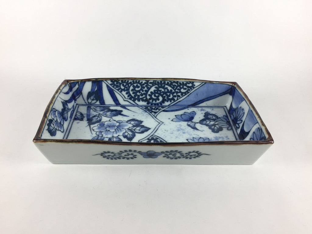 23cm長箱向.蛸唐草花絵 伊万里焼【在庫0】(受注生産品) — 佐賀有田