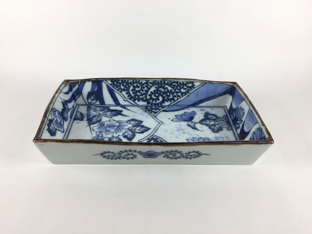 23cm長箱向.蛸唐草花絵 伊万里焼【在庫0】(受注生産品) — 佐賀有田