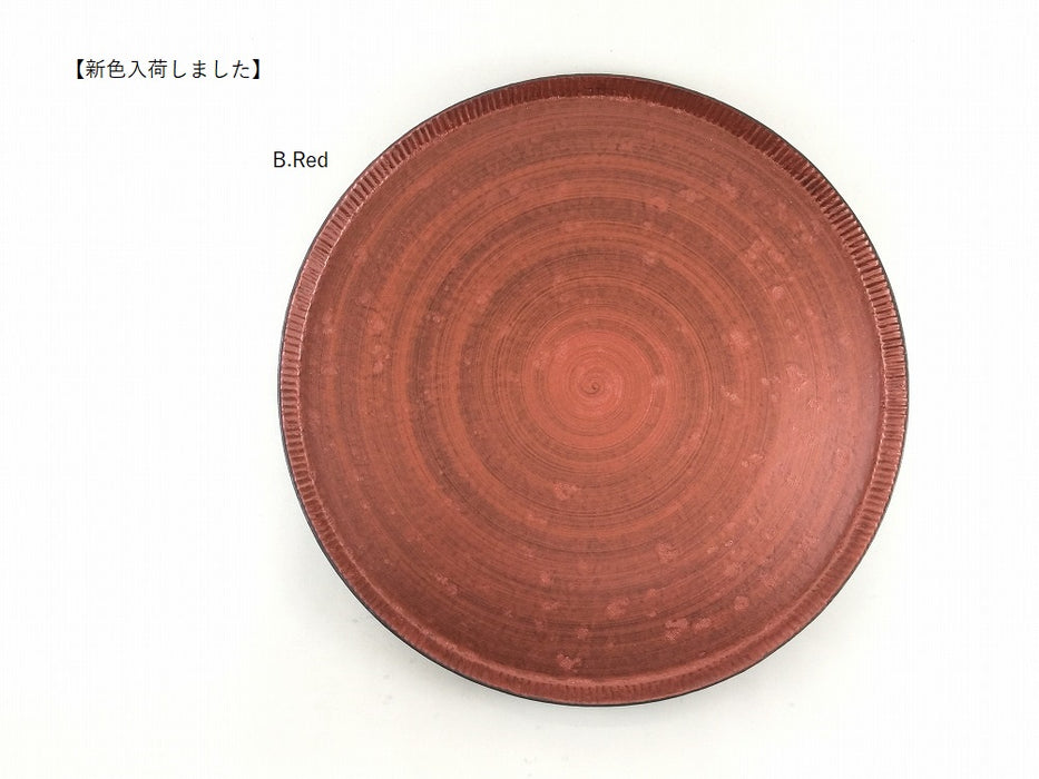 【新色入荷】245e-plate　5色(金/銀/銅/青/緑/赤)　24.5cm　有田焼