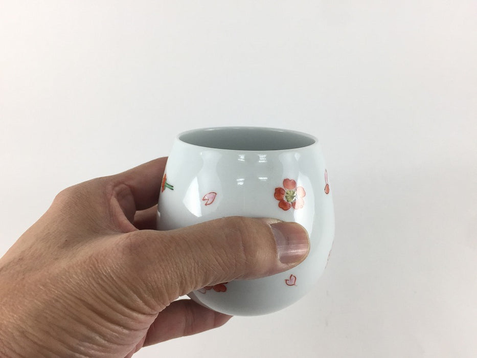 TAMAGOカップ(色絵桜)　300cc　8.5cm　有田焼　(j.R)