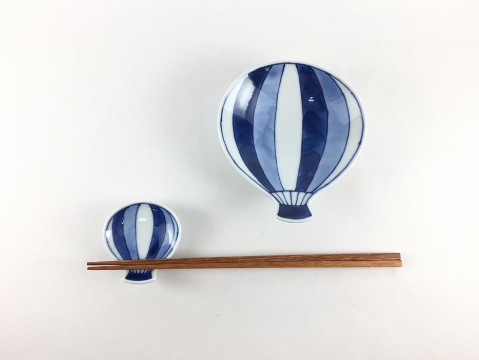バルーン豆皿(箸置)二色藍　伊万里焼