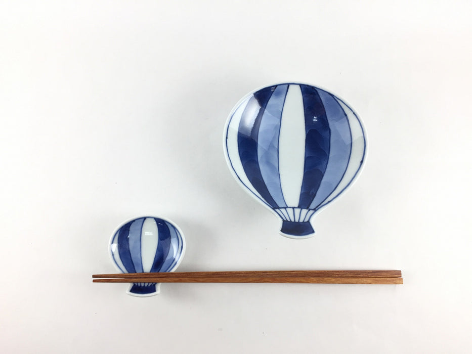 バルーン銘々皿.二色藍　伊万里焼
