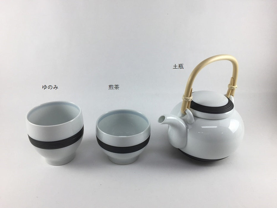 すみのわ(土瓶/煎茶/ゆのみ)　波佐見焼　白山陶器