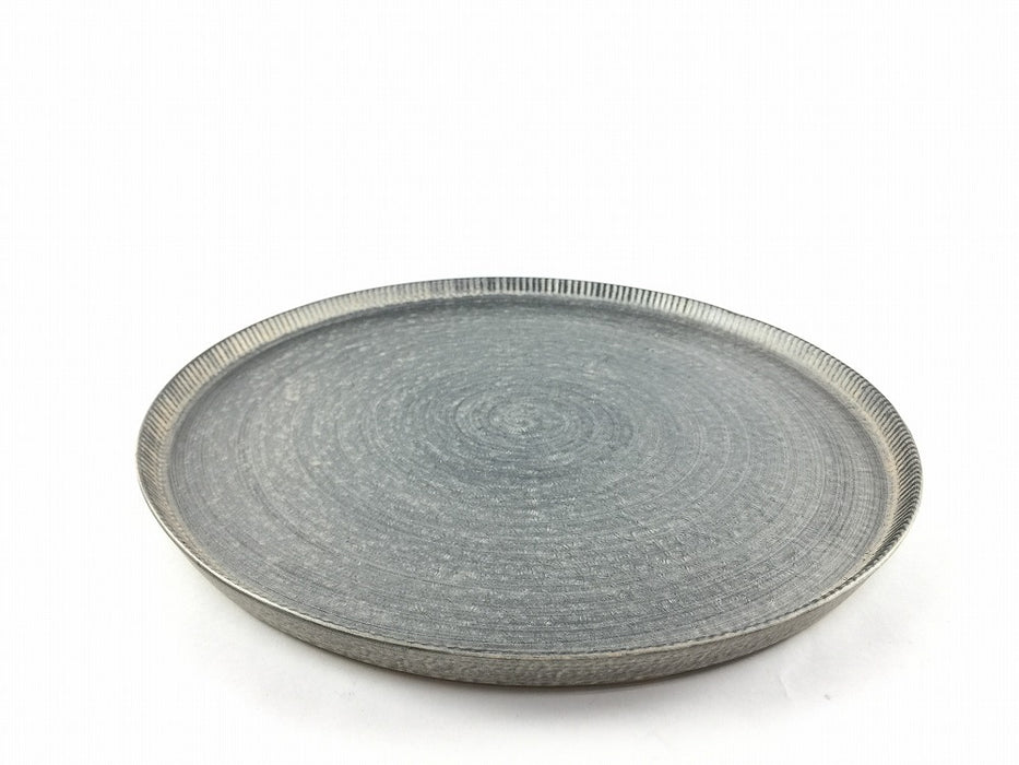 245e-plate　銀　24.5cm　有田焼　(j.R)