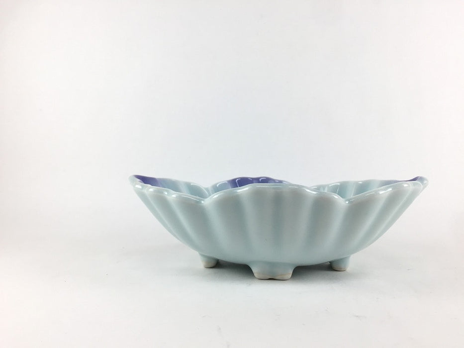 【SALE】木の葉鉢(青白紫)　18.5cm　有田焼