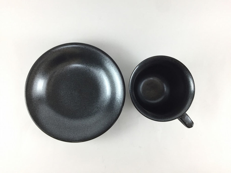 【SALE】鉄黒コーヒー碗皿(150cc)　波佐見焼【在庫13】