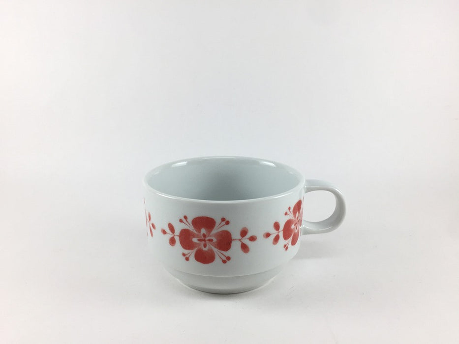 スタックスープカップ(340cc)　(藍花/赤花)　10cm　波佐見焼　(j.R)