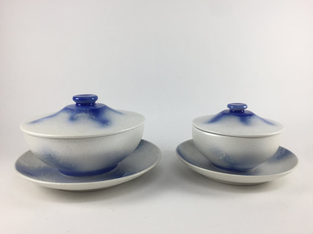 富士蓋物.蒼天 (12cm/9cm) 有田焼【蓋物/皿/ソーサー】 — 佐賀有田