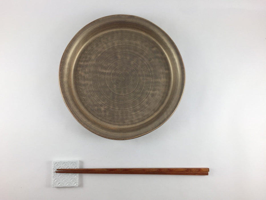 15cmトレイ丸皿.金　有田焼　(j.R)