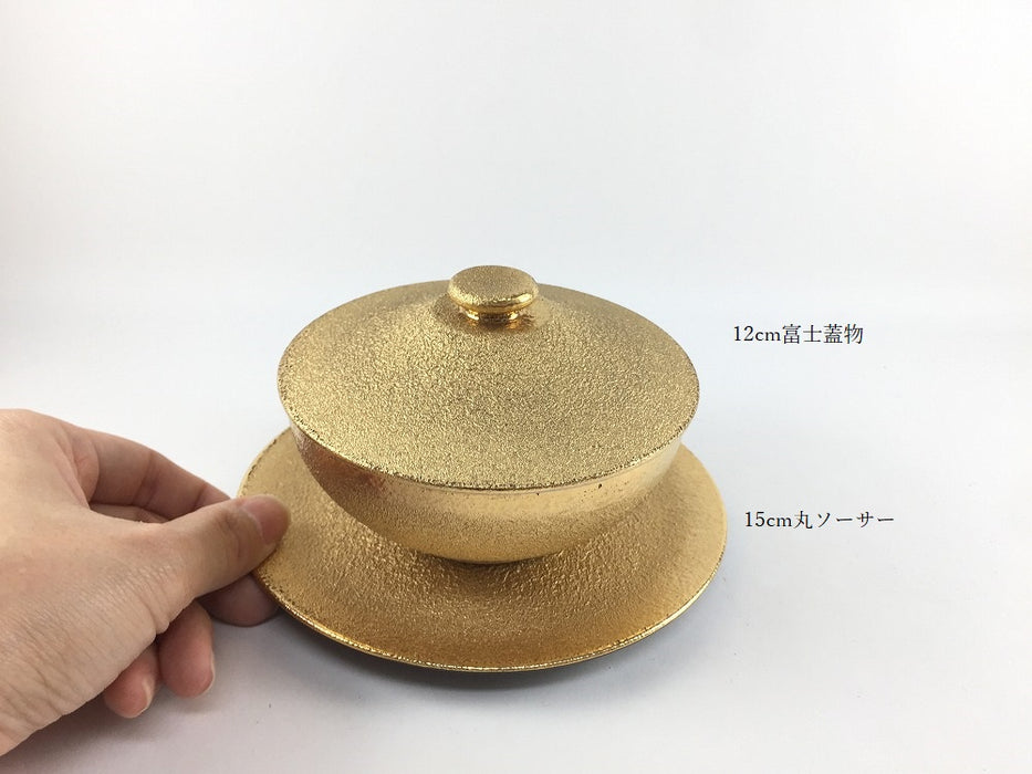 【蓋物/皿/ソーサー】富士蓋物.金絞り(12cm/9cm)　有田焼