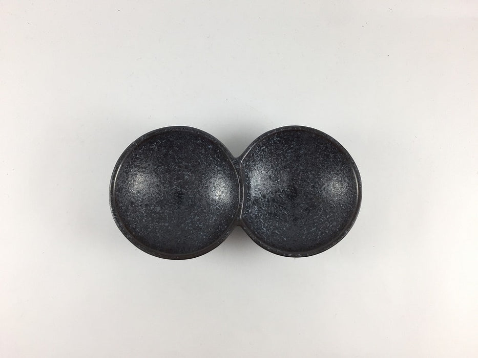 二品小皿　黒柚子　15.5cm　有田焼　(j.R)