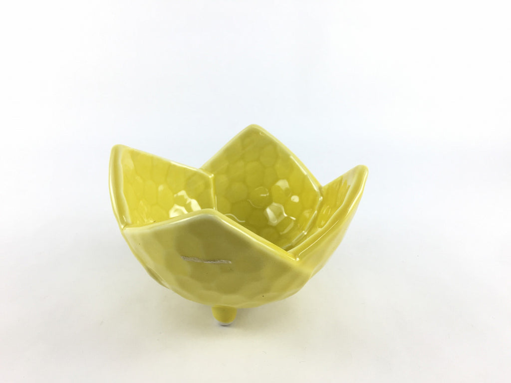 SALE】黄釉四方切中付 9cm 有田焼 — 佐賀有田 ギャラリーつじ信